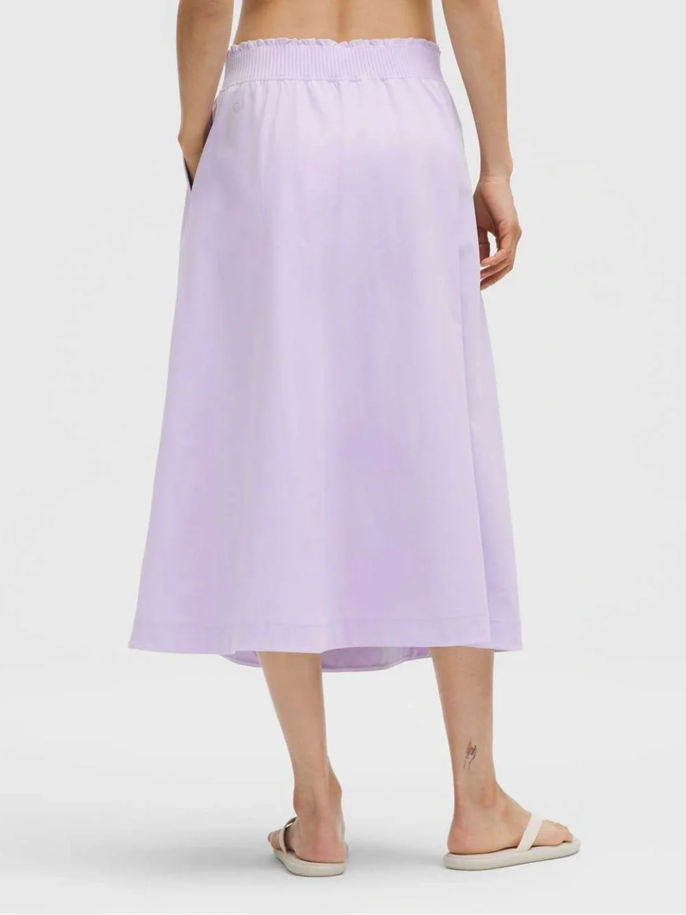 Lululemon Large Stretch Woven Ruffle-Waist Midi Skirt